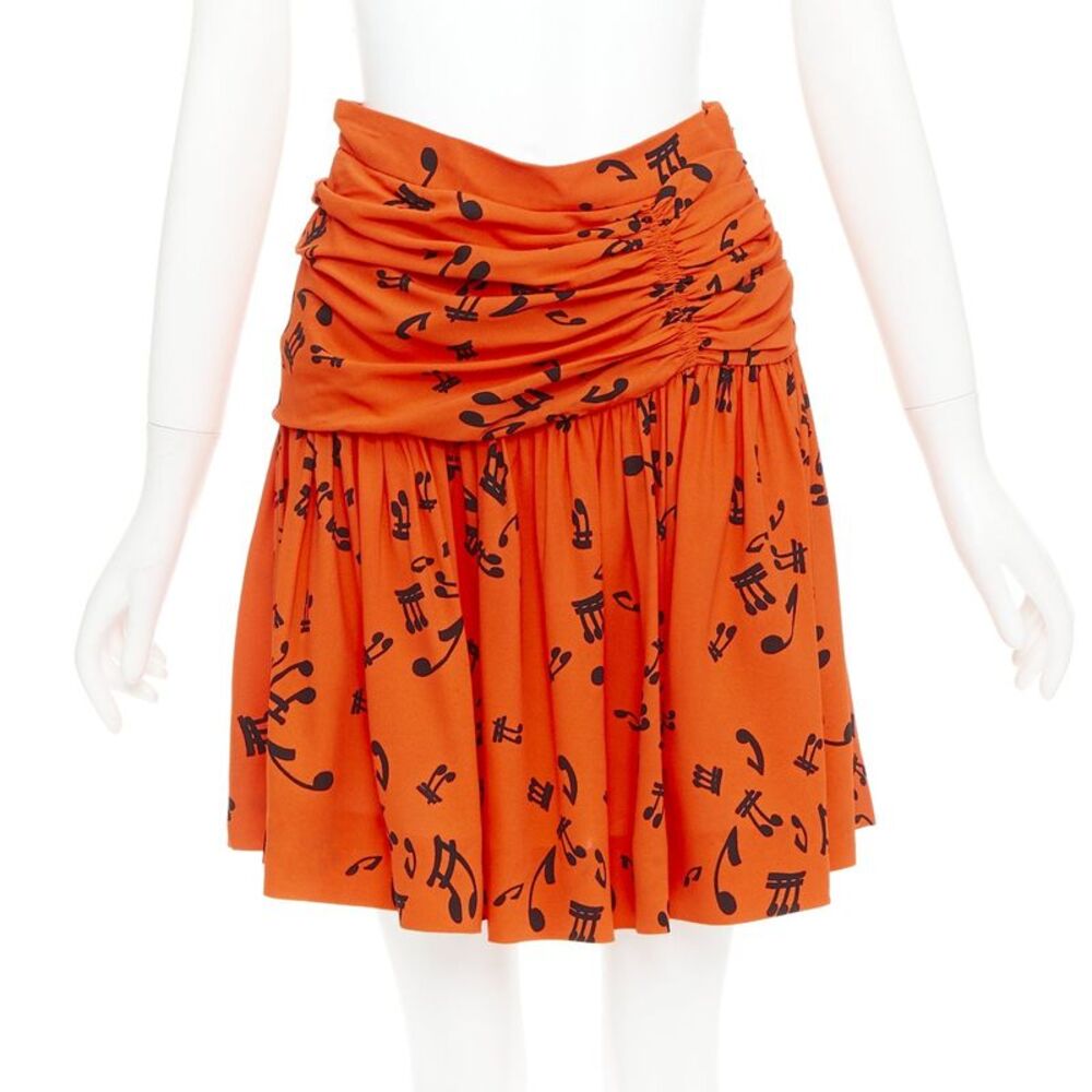 Miu Miu 2014 Viscose Musical Notes Skirt